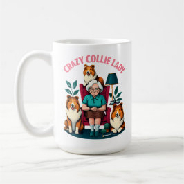 Crazy Collie Dam Kaffemugg