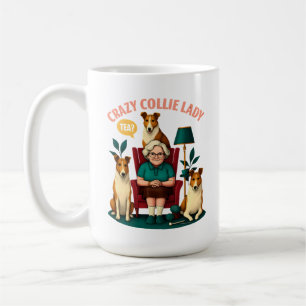 Crazy Collie Dam Kaffemugg