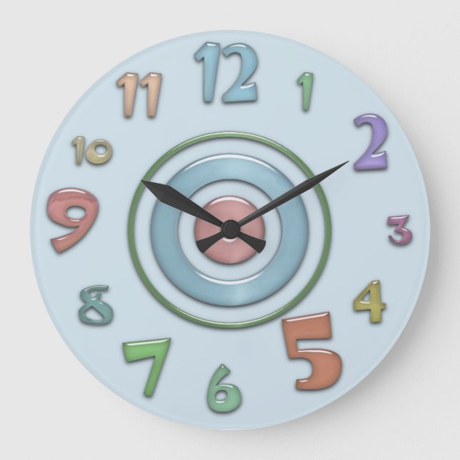 Crazy Colorful Wall Clock Stor Klocka (Framsida)