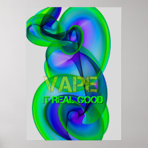Crazy Coola Vape Cloud Abstrakt Poster