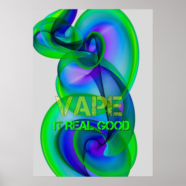 Crazy Coola Vape Cloud Abstrakt Poster (Framsidan)