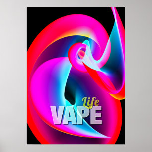 Crazy Coola Vape Cloud Abstrakt Poster