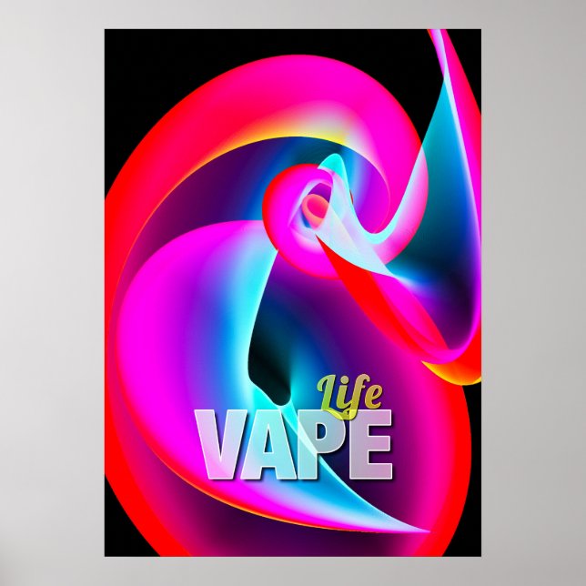 Crazy Coola Vape Cloud Abstrakt Poster (Framsidan)