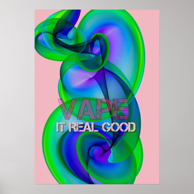 Crazy Coola Vape Cloud Abstrakt Poster (Framsidan)