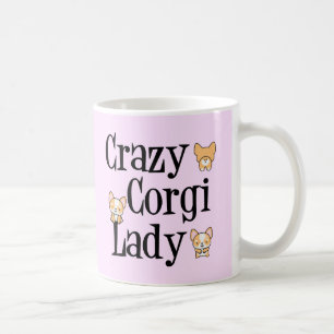 Crazy Corgi Dam Söt Rosa Pembroke Kaffemugg