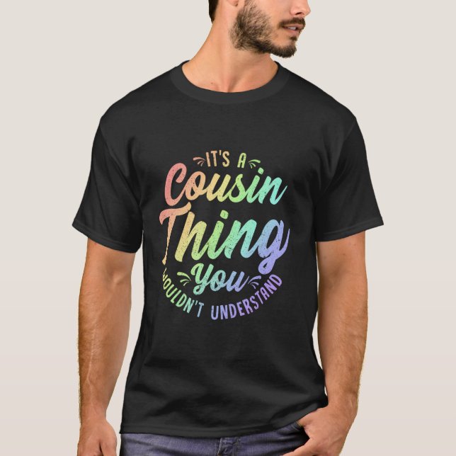 Crazy Cousin Sak Matching Group Family Crew Reun T Shirt (Framsida)
