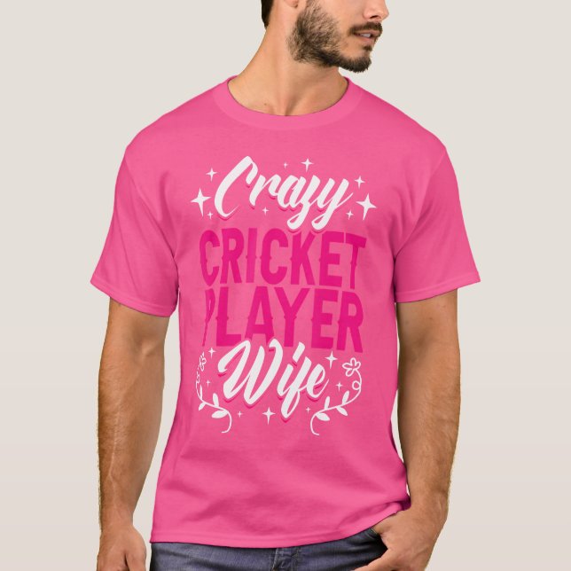 Crazy Cricket Player Makfe England Cricket Team T Shirt (Framsida)