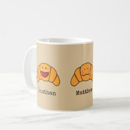 Crazy Croissants Trio med Personlig Namn Kaffemugg