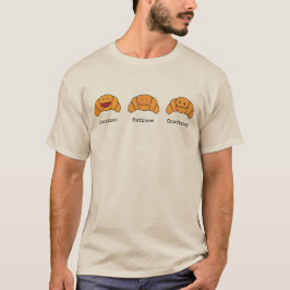 Crazy Croissants Trio med Personlig Namn T Shirt