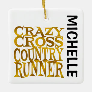 Crazy Cross country Springer ANPASSNINGSBAR Julgransprydnad Keramik