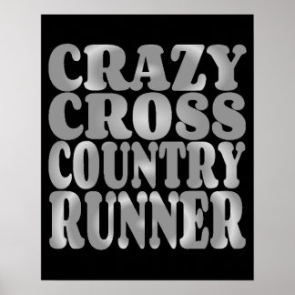 Crazy Cross country Springer i Silver Poster