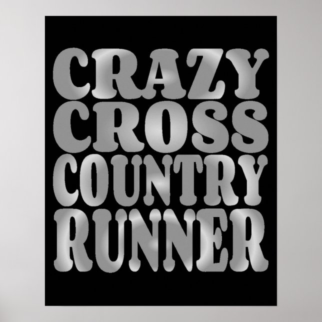 Crazy Cross country Springer i Silver Poster (Framsidan)