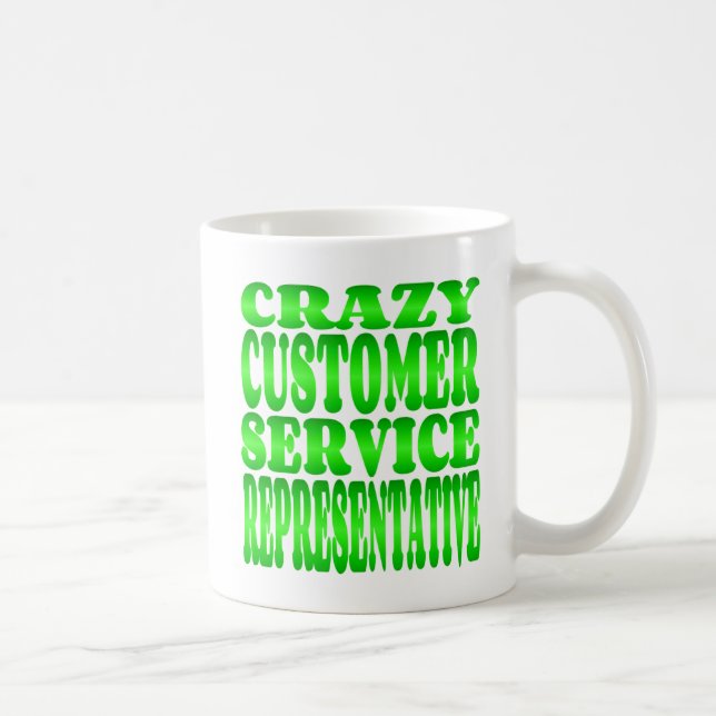 Crazy Customer Service-representant i Grönt Kaffemugg (Höger)
