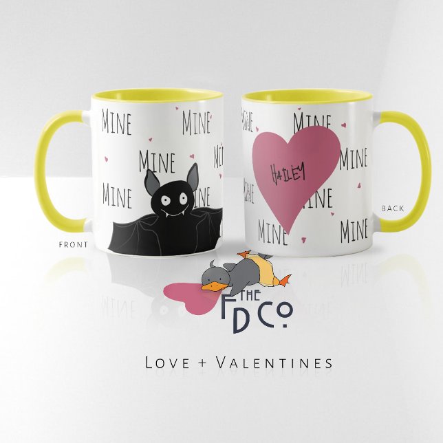 Crazy Cute Batty "Mine" Kärlek Mugg (Skapare uppladdad)