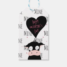 Crazy Cute Cow Pun Alla hjärtans dag "Mine"