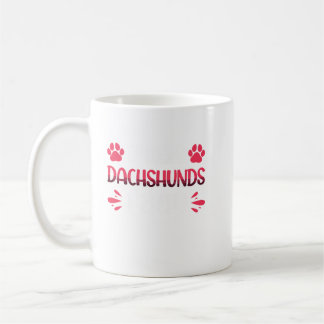 Crazy Dachshunds Dam Funny Wirehred Dachshund. Kaffemugg