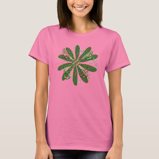 Crazy Daisy ~ Butterflies T Shirt (Framsida)