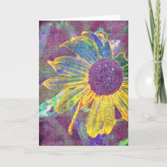 Crazy Daisy Digital Art Kort (Framsida)