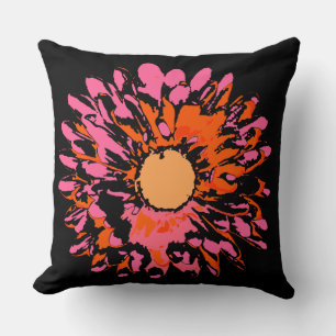 CRAZY DAISY Rosa Orange Coola Modern Dekorativ kud Kudde