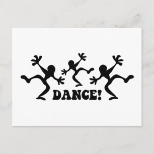 Crazy Dancers Dancing Vykort