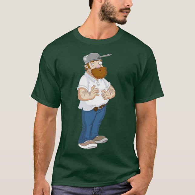 Crazy Dave Plants vs Zombies rolig T Shirt (Framsida)