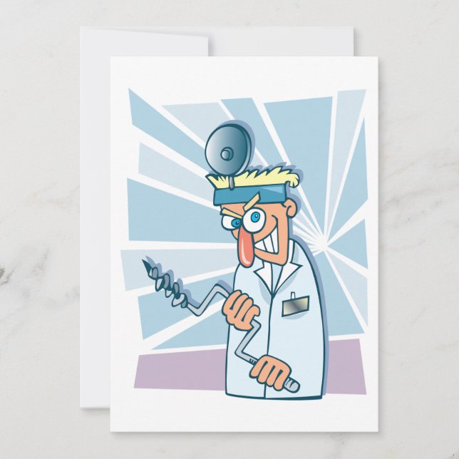 Crazy Dentist-inbjudningar Inbjudningar (Framsida)