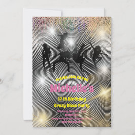 Crazy disco psychedelic-födelsedagen inbjudningar