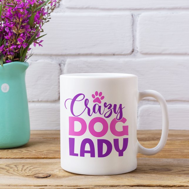 Crazy Dog Lady Funny Dog Lover Kaffemugg (Skapare uppladdad)