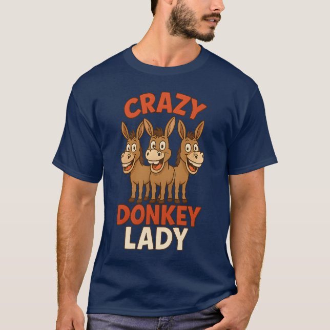 CRAZY DONKEY DAM T SHIRT (Framsida)