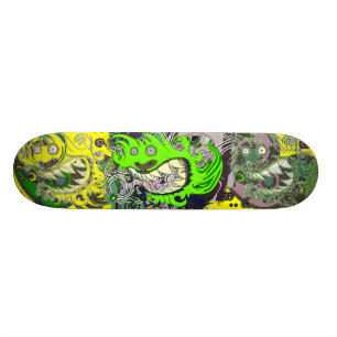 Crazy draon (Grönt) Mini Skateboard Bräda 18,7 Cm