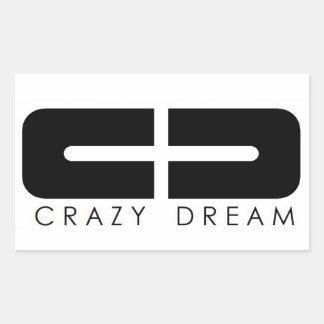 "CRAZY DREAM"-fästen Rektangulärt Klistermärke