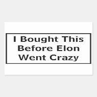 Crazy Elon Sticker för Tesla Rektangulärt Klistermärke