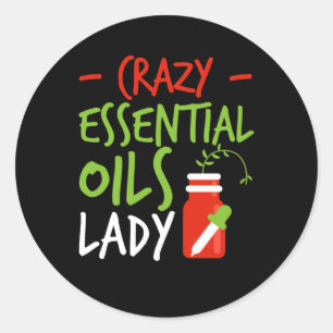 Crazy Essential Oils Dam Essential Oils Dam Runt Klistermärke