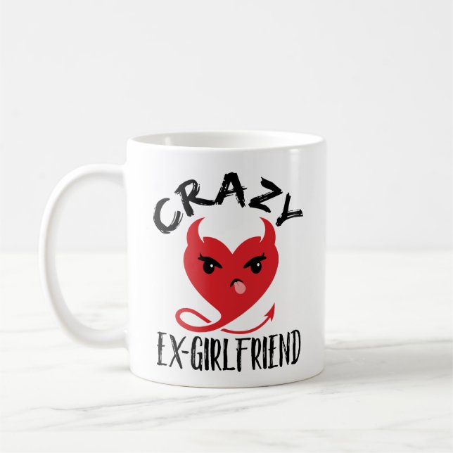 Crazy Ex-Girlkompis Funny Djävulen Red Heart Kaffemugg (Vänster)