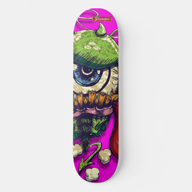 CRAZY EYE BUILDER OLD SCHOOL SKATEBOARD BRÄDA 18 CM (Framsida)