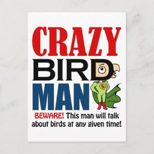 Crazy-fågelman Vykort