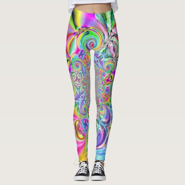 Crazy Färg Leggings (Framsida)