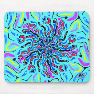Crazy färg mandala doodle musmatta