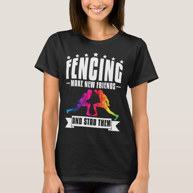 Crazy Fencsiast Funny Fencer T Shirt (Framsida)