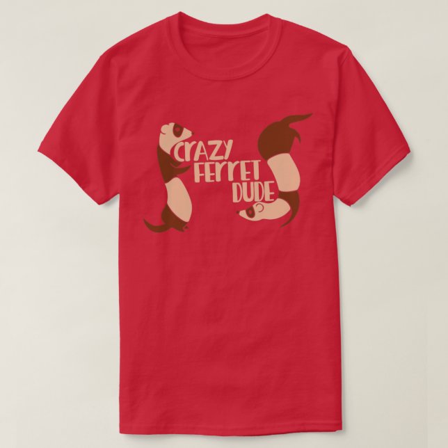 Crazy Ferret Boy T Shirt (Design framsida)