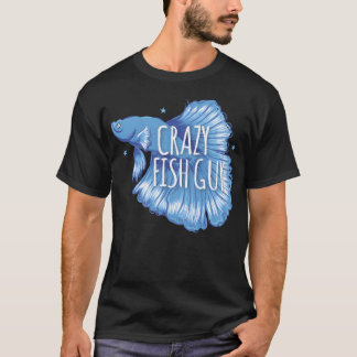 Crazy Fish Guy T Shirt