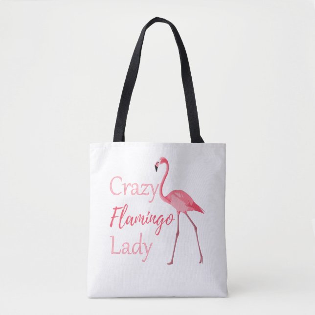 Crazy Flamingo Dam Funny Flamingo Tygkasse (Framsida)
