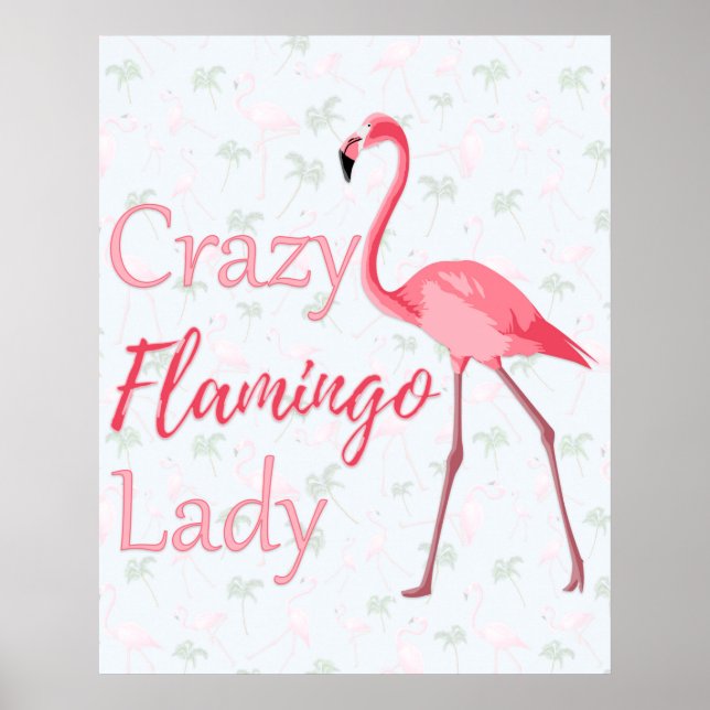 Crazy Flamingo Dam Poster (Framsidan)