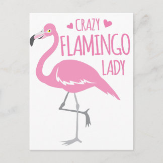 Crazy Flamingo dam Vykort
