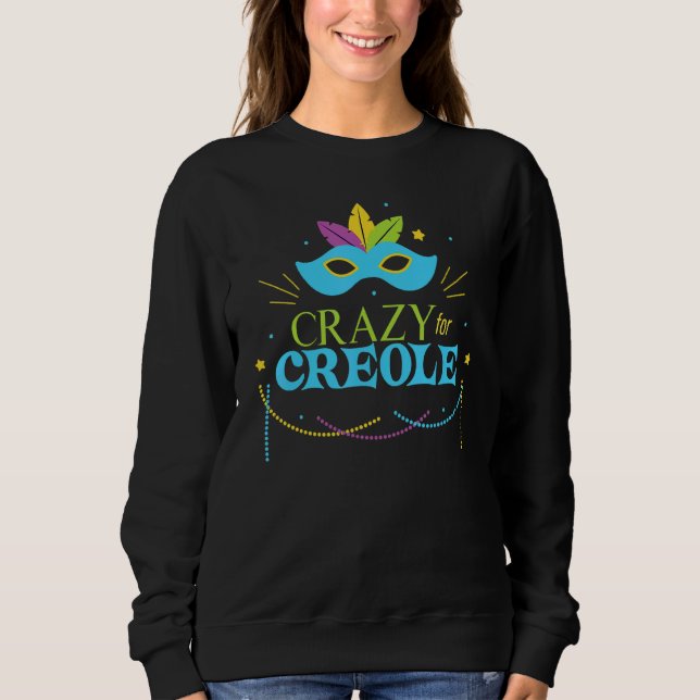 Crazy for Creole Mardi Gras Mardigräs Parad Carn T Shirt (Framsida)