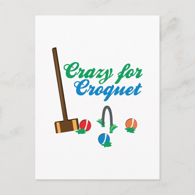 Crazy for Croquet Vykort (Framsida)