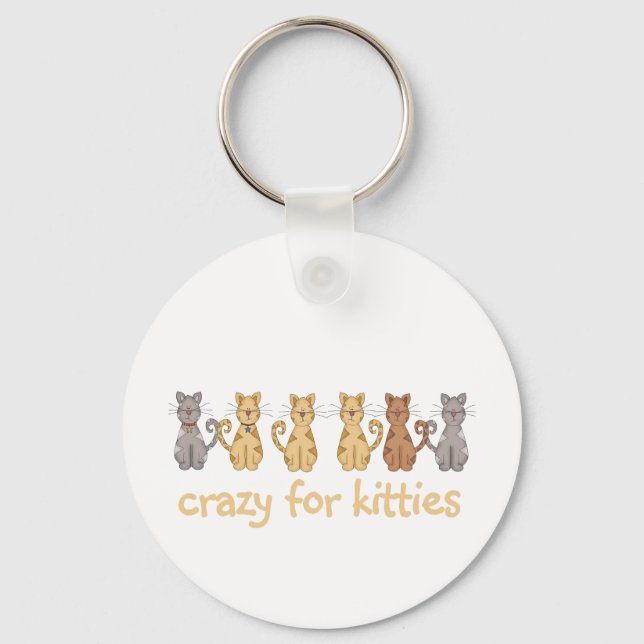Crazy For Kattunge Tshirts and Gifts Nyckelring (Framsida)