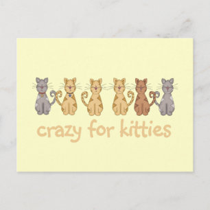 Crazy For Kattunge Tshirts and Gifts Vykort