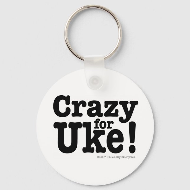 Crazy for UKE Designer Keychain Nyckelring (Framsida)