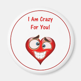 Crazy for You Heart Valentine Day Magnet